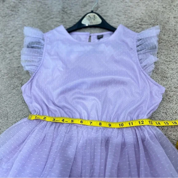 Gorgeous Lavender Tiered Tulle Dress Size Petite M - Picture 6 of 8